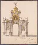 Gonzaga Pietro di Gottardo Design of the Decoration for the Triumphal Red Gate in Moscow on the Occasion of the Coronation of Pavel I - Hermitage